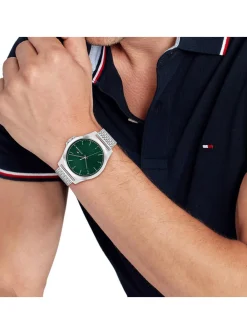 Montre Tommy Hilfiger Norris acier milanais_x005f_x000D_cadran vert