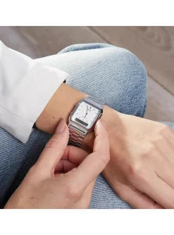 Montre Unisexe CASIO bracelet acier cadran grisCollection EDGY