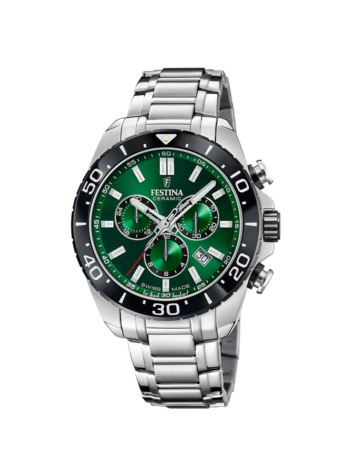 Monytre Festina chrono cadran vert_x005f_x000D_collection Swiss Made