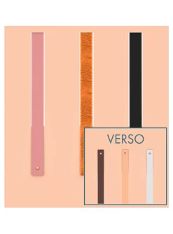Palette 3 cuirs manchette Les Georgettes 8mm_x005f_x000D_ROSE/ROUILLE METAL/NOIR