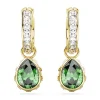 Pendants d'oreilles Swarovski Stilla poire verte