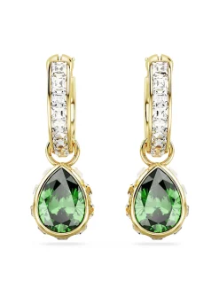 Pendants d'oreilles Swarovski Stilla poire verte