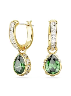Pendants d'oreilles Swarovski Stilla poire verte