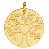 Pendentif arbre de vie coeur or jaune 9 carats