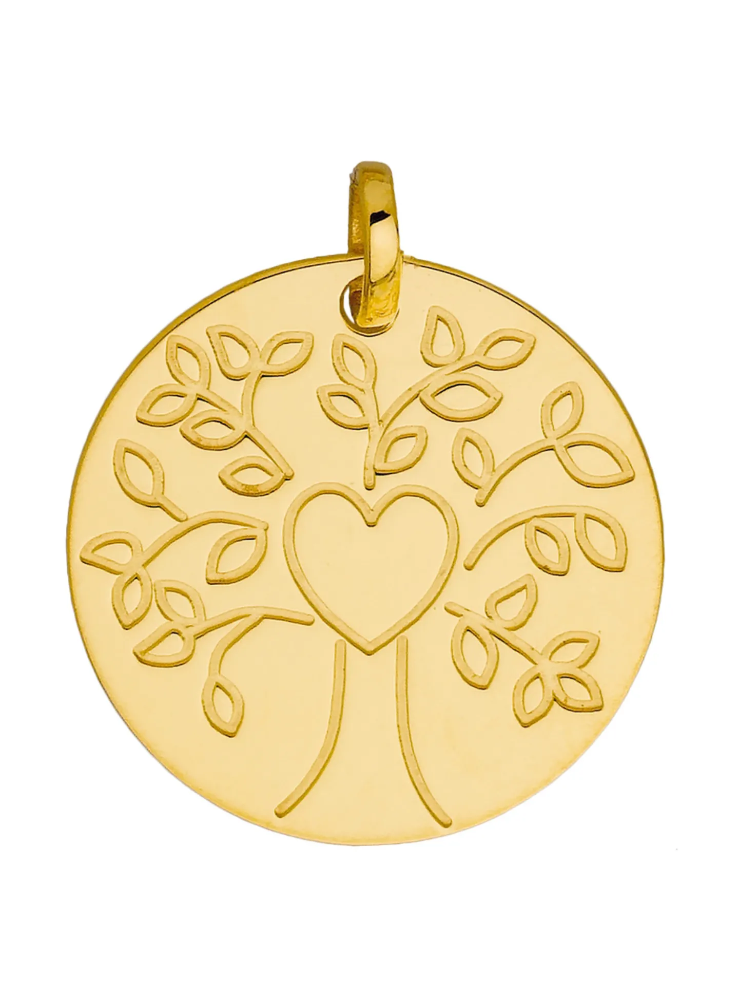 Pendentif arbre de vie coeur or jaune 9 carats