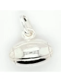 Pendentif ballon de rugby argent