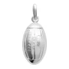 Pendentif Brillaxis ballon de rugby argent rhodié