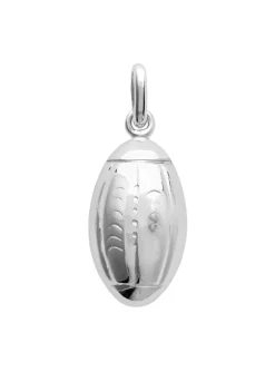 Pendentif Brillaxis ballon de rugby argent rhodié