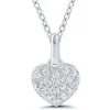 Pendentif Brillaxis coeur diamant or blanc