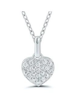 Pendentif Brillaxis coeur diamant or blanc