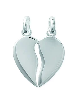 Pendentif Brillaxis coeur sécable argent rhodié
