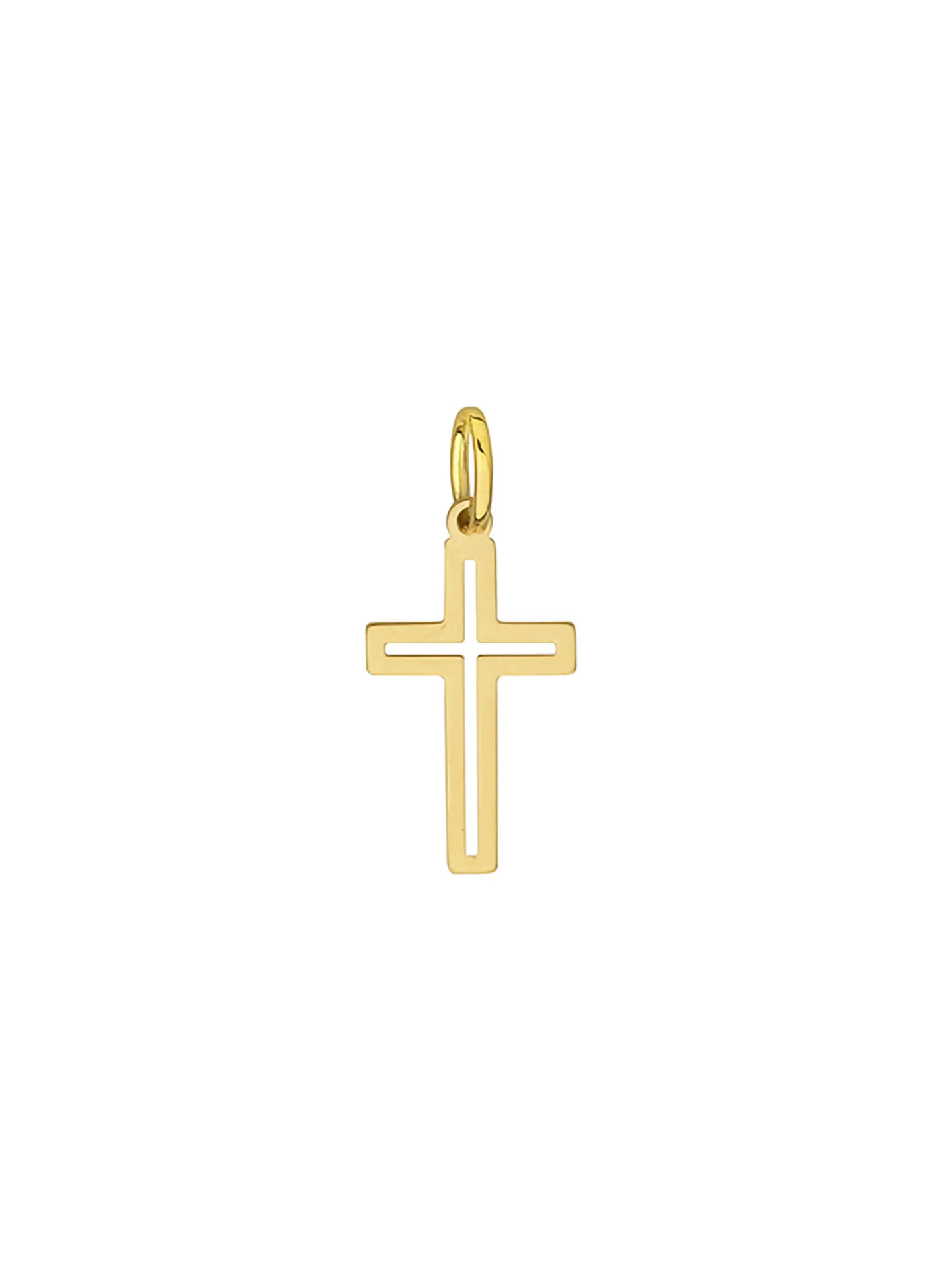 Pendentif Brillaxis croix ajourée or jaune 18 carats