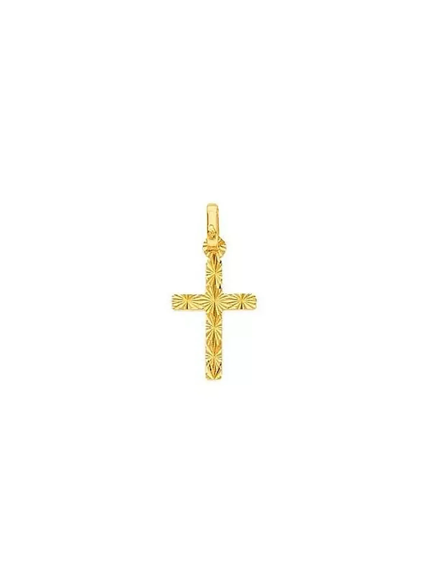 Pendentif Brillaxis croix effet diamanté 18 carats