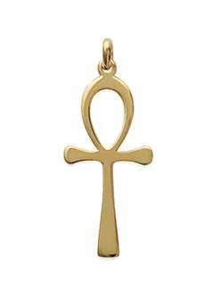 Pendentif Brillaxis croix égyptienne plaqué or
