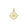 Pendentif Brillaxis croix Occitane or jaune 375/1000