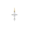 Pendentif Brillaxis croix or 18 carats oxydes