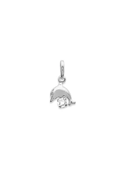 Pendentif Brillaxis Dauphin_x005f_x000D_argent rhodié et oxydes de zirconium