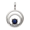 Pendentif Brillaxis double cercle saphir diamants