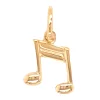 Pendentif Brillaxis double croche or jaune 18 carats