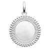Pendentif Brillaxis médaille ronde argent stylisée