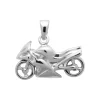 Pendentif Brillaxis moto argent rhodié