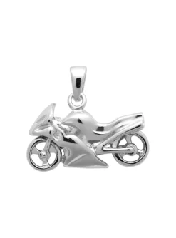 Pendentif Brillaxis moto argent rhodié