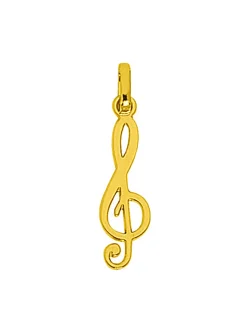 Pendentif Brillaxis musique clé de sol or jaune 18k