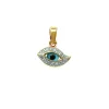 Pendentif Brillaxis oeil plaqué or zirconium
