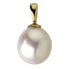 Pendentif Brillaxis or 18 carats perle de culture_x005f_x000D_9,5/10 mm