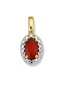 Pendentif Brillaxis or bicolore 18K rubis