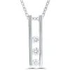 Pendentif Brillaxis or blanc trilogie diamant