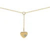Pendentif Brillaxis or jaune coeur diamant