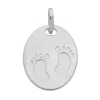 Pendentif Brillaxis ovale empreintes pieds