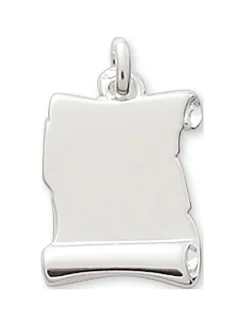 Pendentif Brillaxis parchemin argent rhodié