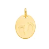 Pendentif Brillaxis plaque ovale avec empreintes_x005f_x000D_petits pieds