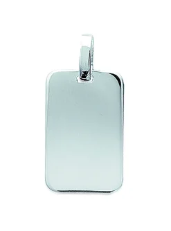 Pendentif Brillaxis plaque rectangulaire argent