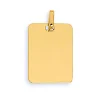 Pendentif Brillaxis plaque rectangle or jaune