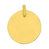 Pendentif Brillaxis plaque ronde or 18 carats
