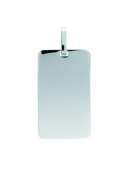 Pendentif Brillaxis plaque rectangulaire acier