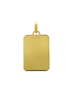 Pendentif Brillaxis plaque rectangulaire plaqué or
