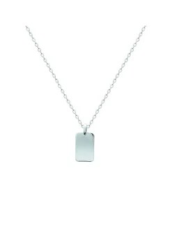 Pendentif Brillaxis plaque rectangulaire argent