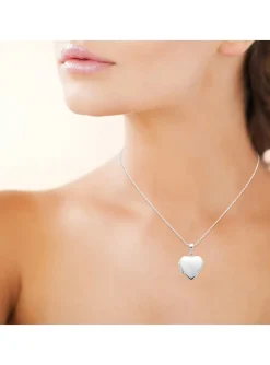 Pendentif Brillaxis porte-photo en forme de coeur_x005f_x000D_cassolette en argent rhodié