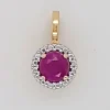 Pendentif Brillaxis rubis or bicolore 18 carats