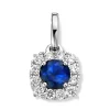 Pendentif Brillaxis saphir entourage diamants or