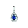 Pendentif Brillaxis saphir poire et diamants 18 K