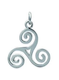 Pendentif Brillaxis Triskel argent rhodié