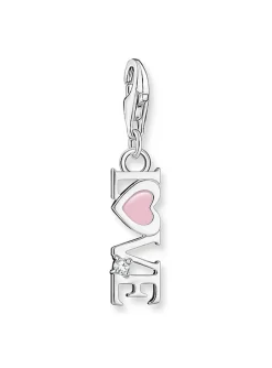 Pendentif Charm Thomas Sabo Love émail rose