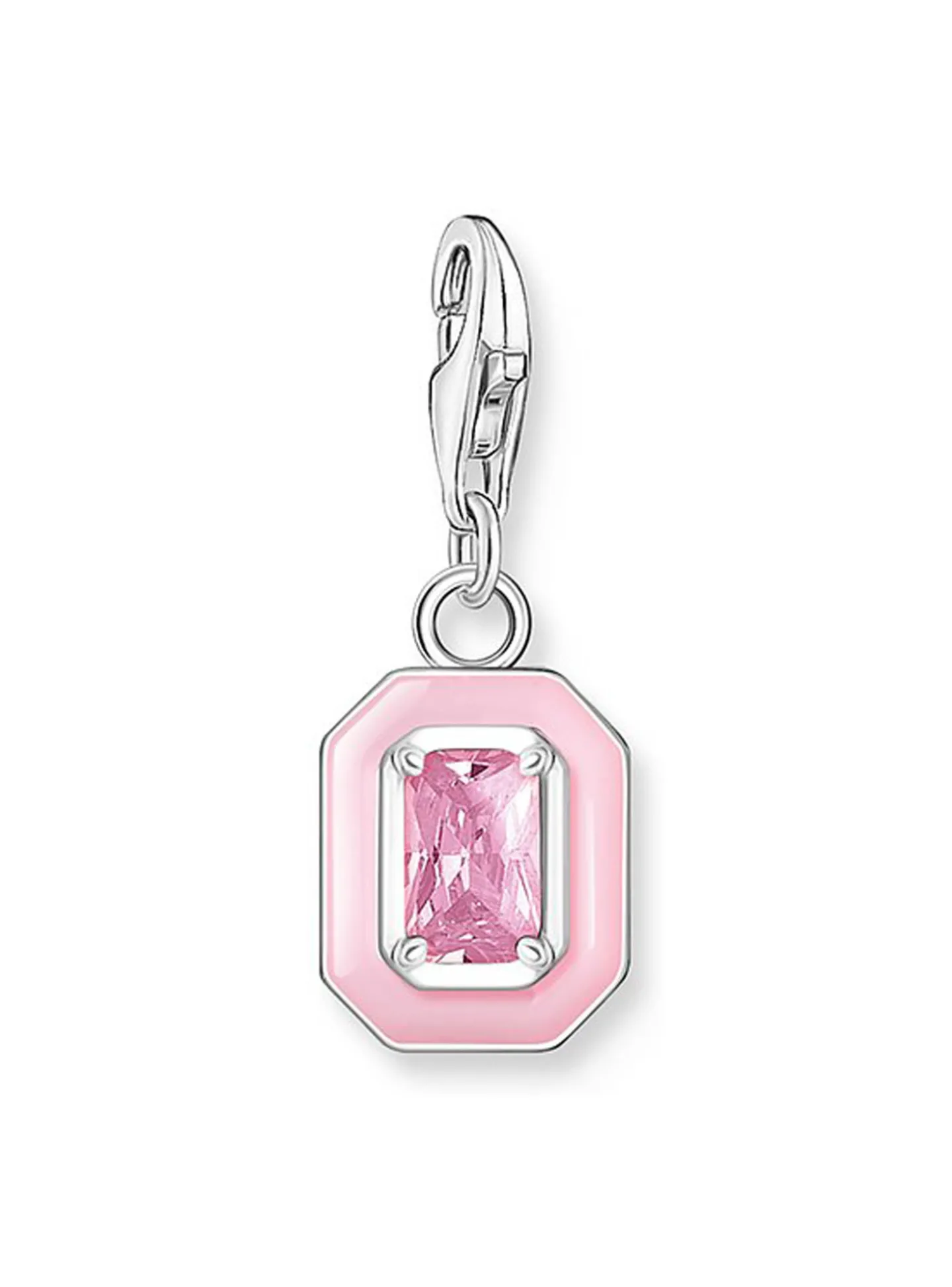 Pendentif Charm Thomas Sabo pierre rose argent