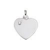 Pendentif coeur et diamant or 9 carats