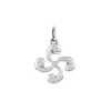 Pendentif croix basque "Lauburu" argent massif_x005f_x000D_diamètre 13mm